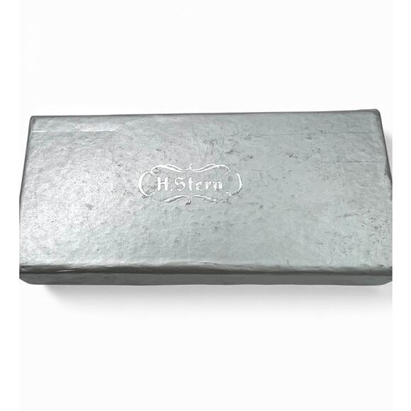 vintage H. Stern cocktail spoon semi-precious stone end small sugar baby serving - Picture 2 of 3